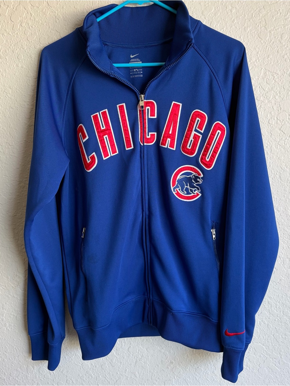 Chicago Cubs VTG Nike Embroidered Full Zip Jacket - Men’s Small Excellent!